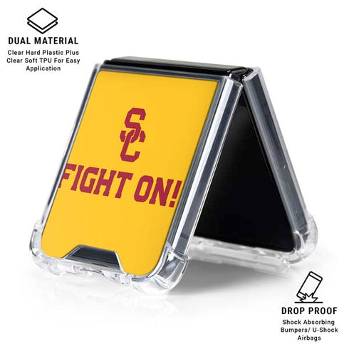 University of Southern California USC Fight On Gold Galaxy Z Flip6 Clear Case